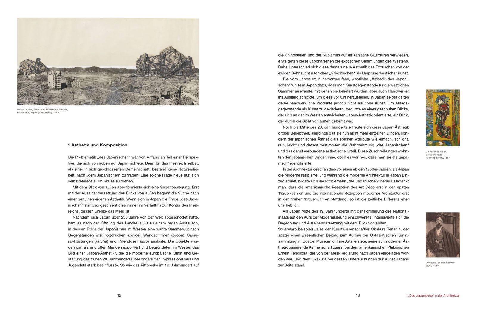 Doppelseite aus »Das Japanische« in der Architektur (S. 12–13)